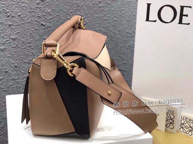 LOEWE經典爆款包包 羅意威Puzzle幾何中號拼接手提斜挎包 10171  tcl1040